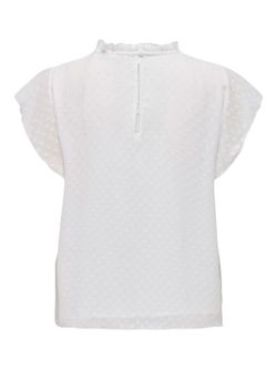 Blusón de manga corta gasa Only Cloud Dancer