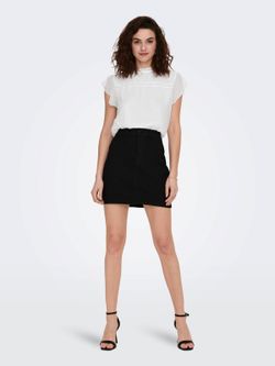 Blusón de manga corta gasa Only Cloud Dancer