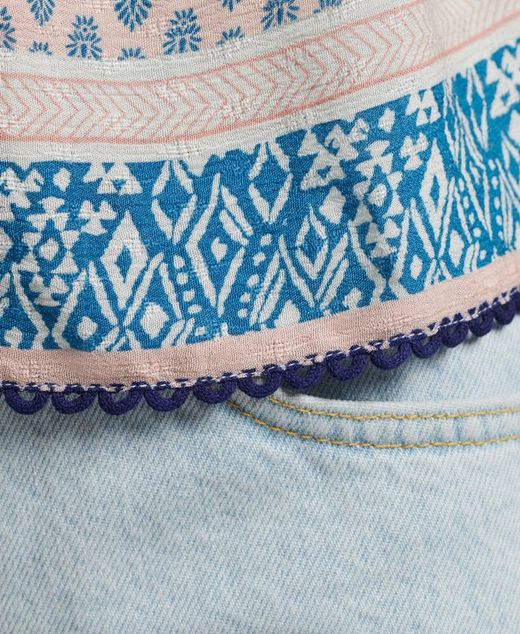 Blusón de tirante fino estampado multicolor Superdry Blue