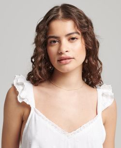 Blusón de tirantes con calados y volantes Superdry Optic