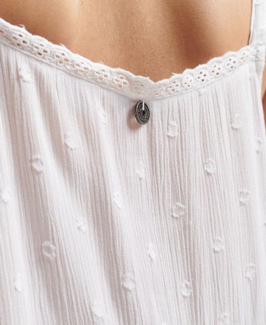 Blusón de tirantes con calados y volantes Superdry Optic