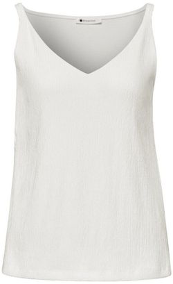 Blusón de tirantes de cuello pico Street One Off White
