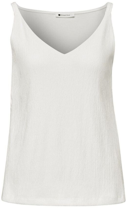 Blusón de tirantes de cuello pico Street One Off White