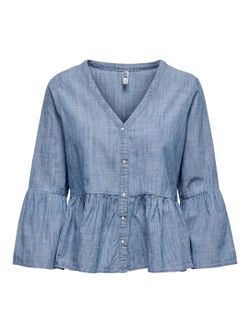 Blusón m. 3/4 chambray Jdy Medium Blue