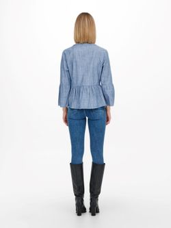 Blusón m. 3/4 chambray Jdy Medium Blue