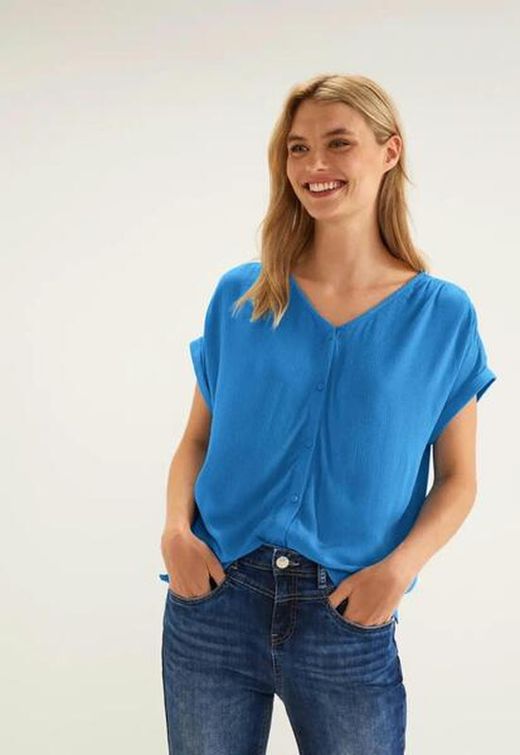 Blusón m/c con botones Street One Turquoise