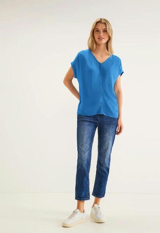 Blusón m/c con botones Street One Turquoise