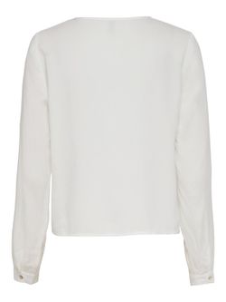 Blusón m/l abotonado con nudo Only Cloud Dancer