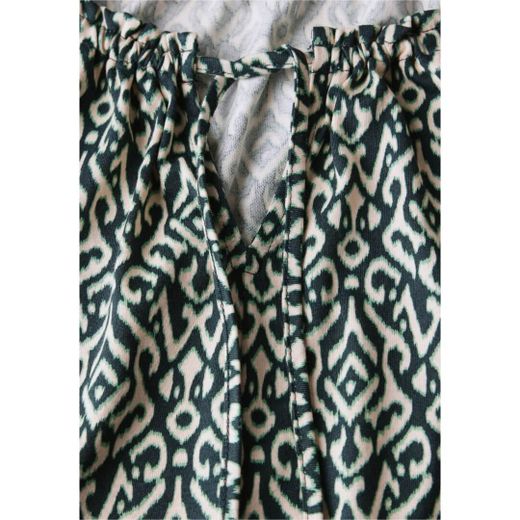 Blusón m/l con estampado abstracto Street One Green