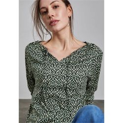 Blusón m/l con estampado abstracto Street One Green