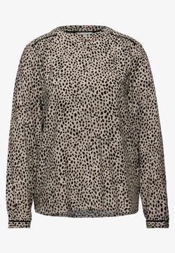 Blusón m/l con estampado animal print Street One Sand
