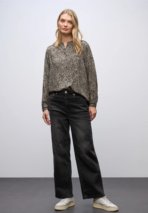 Blusón m/l con estampado animal print Street One Sand