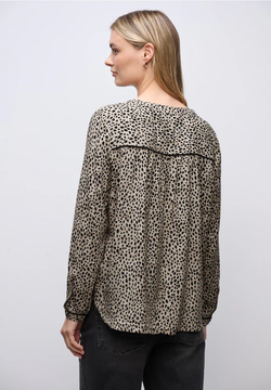 Blusón m/l con estampado animal print Street One Sand
