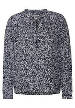 Blusón m/l con estampado floral monocolor Street One Deep Blue