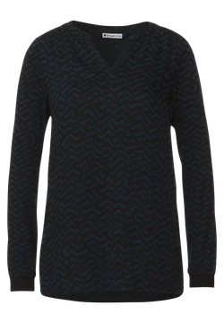 Blusón m/l con estampado geométrico abstracto Street One Black