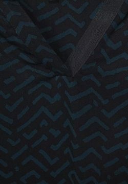 Blusón m/l con estampado geométrico abstracto Street One Black