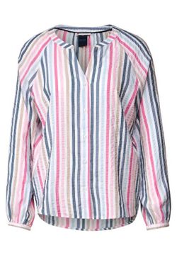 Blusón m/l con rayas multicolor Street One Off White