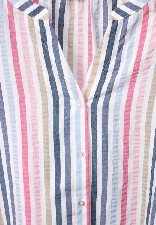 Blusón m/l con rayas multicolor Street One Off White