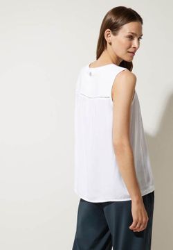 Blusón s/m con 2 botones Street One White