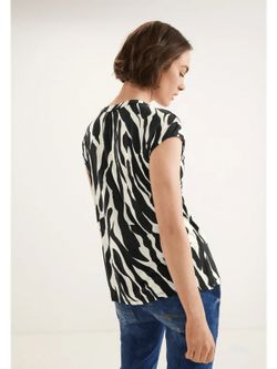 Blusón s/m con estampado abstracto Street One Black