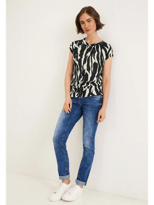 Blusón s/m con estampado abstracto Street One Black