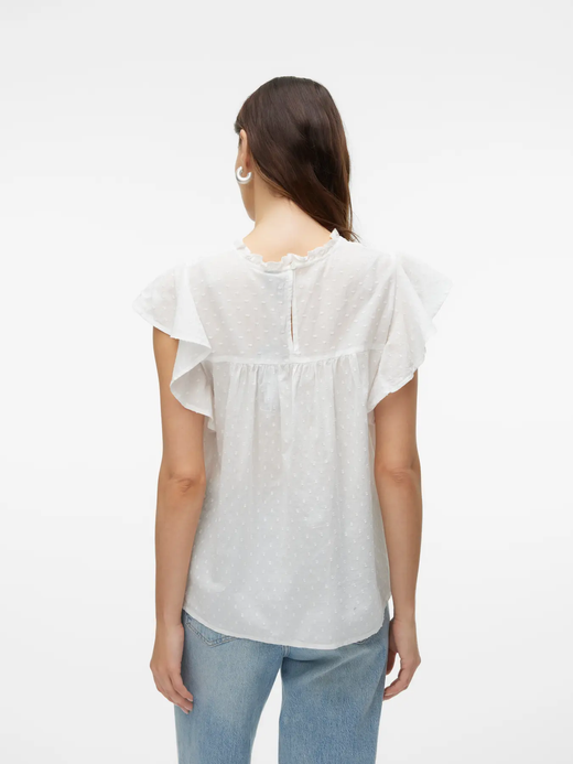 Blusón s/m con volantes Vero Moda Snow White
