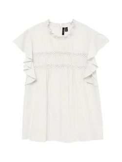 Blusón s/m con volantes Vero Moda Snow White