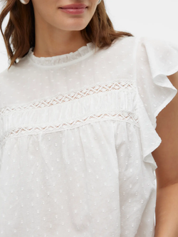 Blusón s/m con volantes Vero Moda Snow White