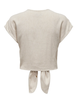 Blusón s/m de cuello V con nudo Only Moonbean