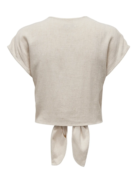 Blusón s/m de cuello V con nudo Only Moonbean