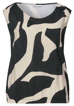 Blusón s/m estampado abstracto Street One Black