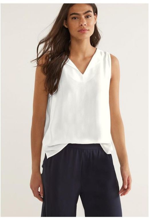 Blusón s/m liso Street One White