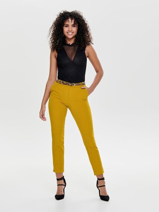 Sleeveless bodysuit with lace Only Black