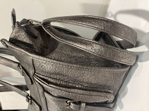 Bolso cruzado metalizado Varis Grey