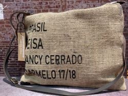 Bolso pequeño cruzado con asa de piel Varis Summer Brown