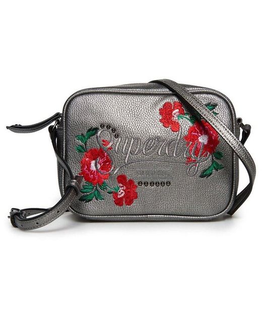 Borsa a tracolla metallica Superdry piccola