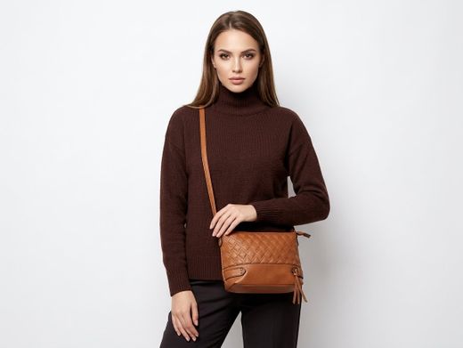 Bolso pequeño cruzado Varis Cognac