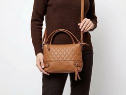 Bolso pequeño cruzado Varis Cognac