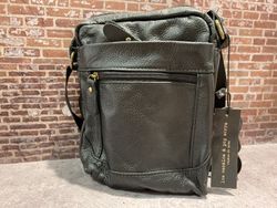 Bolso pequeño de piel cruzado Varis Black