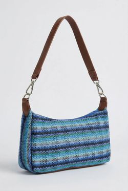 Bolso pequeño de rayas zig zag Balmohk Blue