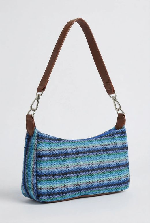 Bolso pequeño de rayas zig zag Balmohk Blue