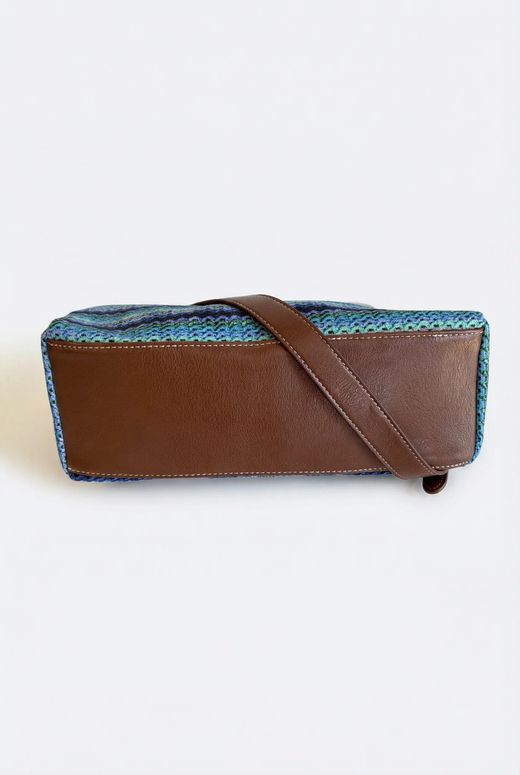 Bolso pequeño de rayas zig zag Balmohk Blue