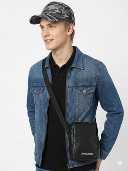 Bolso pequeño engomado cruzado Jack & Jones Black