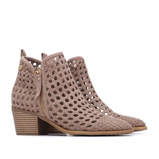 Botín campero trenzado Xti Taupe