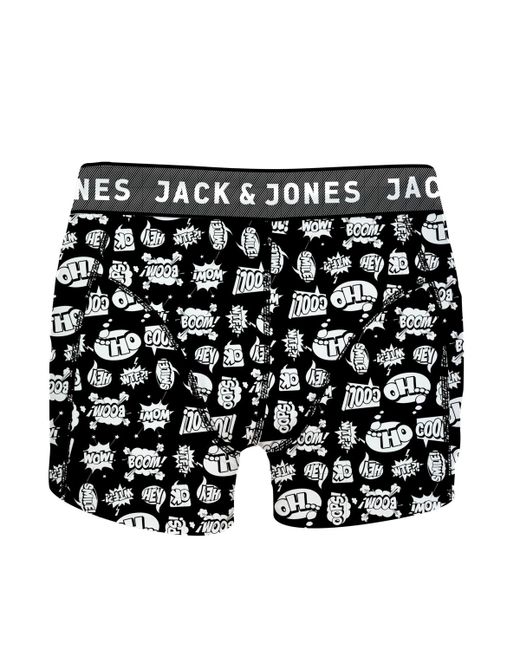 Jack & Jones Black Schriftzug Stretch Boxer