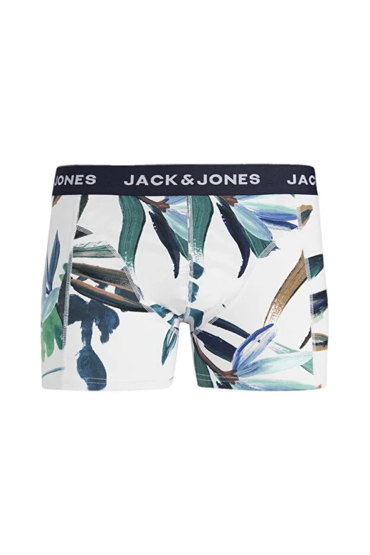 Bóxers elásticos con estampado hojas Jack & Jones White