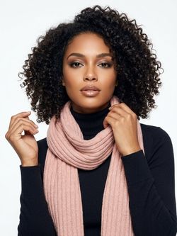 Bufanda larga canalé Pieces Rose Cloud