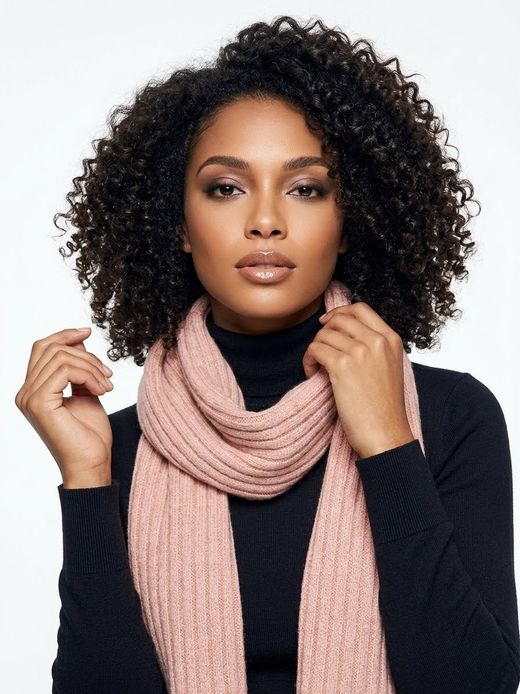 Bufanda larga canalé Pieces Rose Cloud
