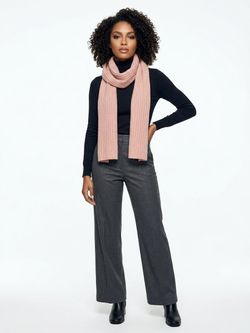 Bufanda larga canalé Pieces Rose Cloud