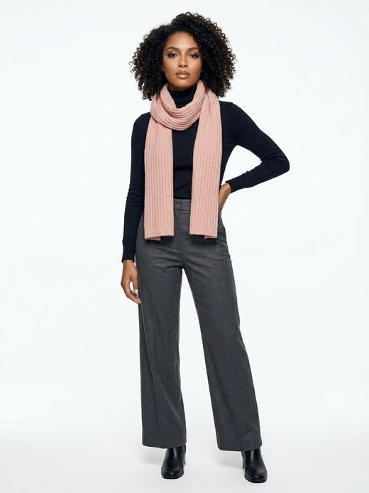 Bufanda larga canalé Pieces Rose Cloud